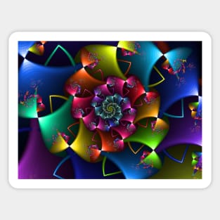 Rainbow Bows Fractal Sticker